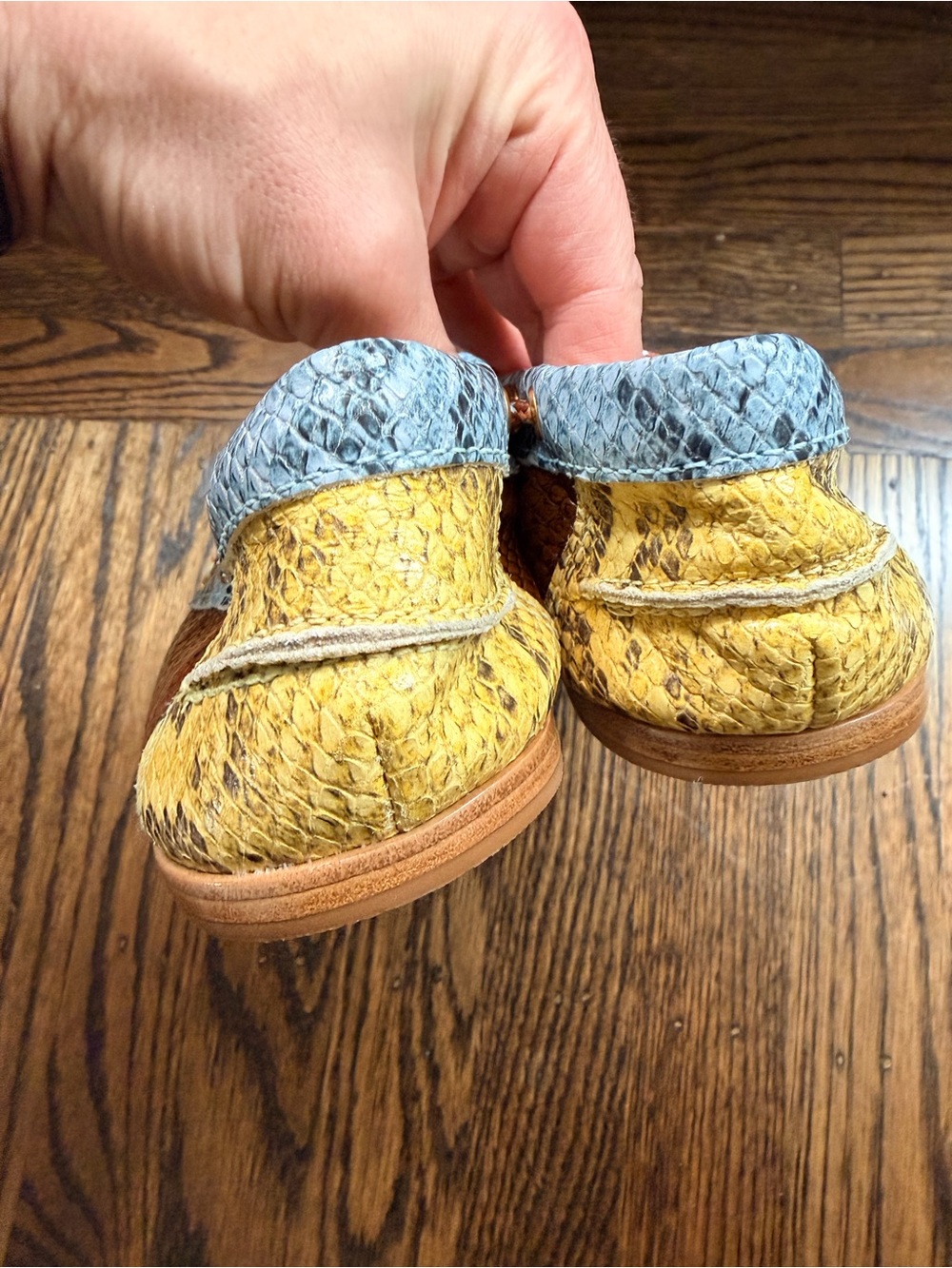 Larroude Cyprus Boat Shoe In Oud, Maya and Lemonade Python Embossed Leather 9 - Picture 5 of 5